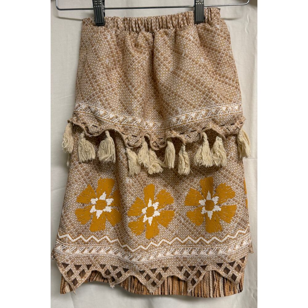 Disney Store Girls Moana Skirt Size 5 6 Stretch Waist Layer Costume EUC - Picture 4 of 7